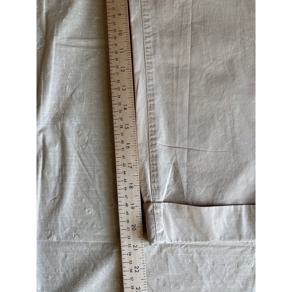 Sitwell Khaki Crop Pants Womens Size 4 Cotton Cuffed Capri Contrast Waistband - Picture 5 of 7